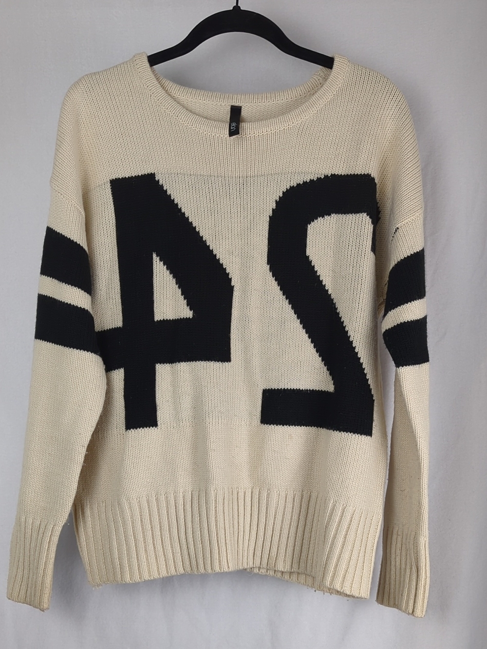 ELON Women's Cream Knit Varsity 24 Sweater